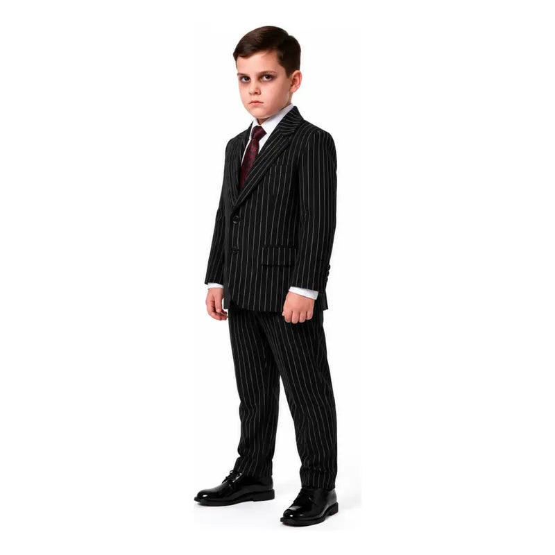 Disfraz Papa Gomez Gotico Niño Para Cosplay Negro/rayas 5-6