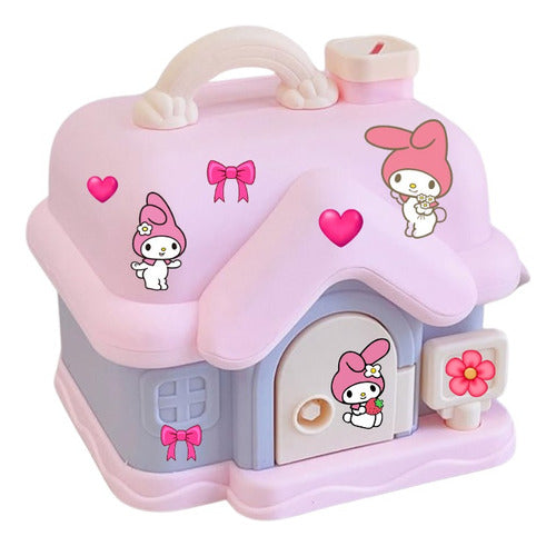 Alcancia Kuromi, My Melody, Cinnamoroll Con Llave Para Niñas