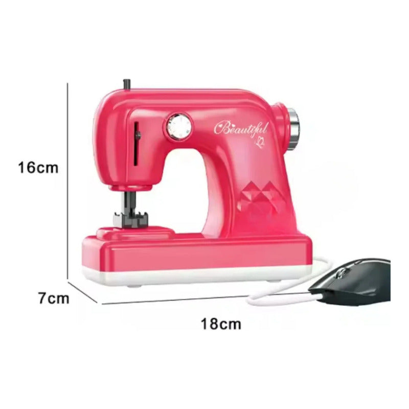 Maquina De Coser De Juguete Simulacion Para Niñas Rosa Chicle