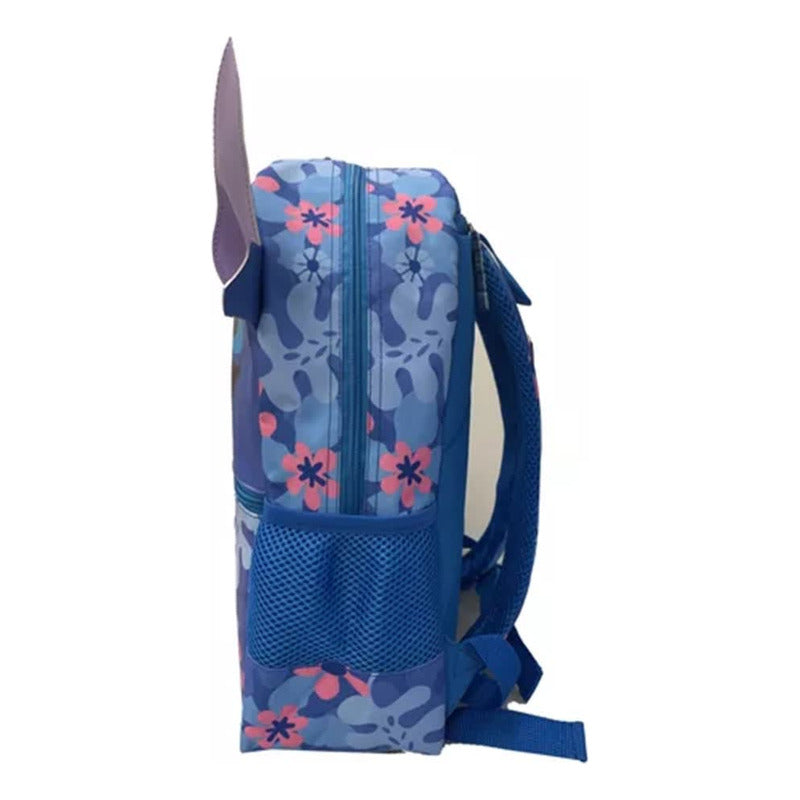 Mochila Stitch Disney Con Capucha 3d Para Niños Color Celeste