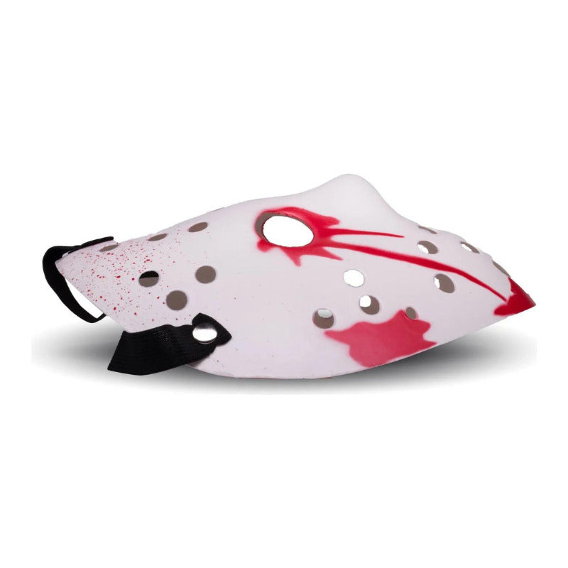 Mascara Jason Vorhees Blanca Sangrienta Blanco Standar Ajustable