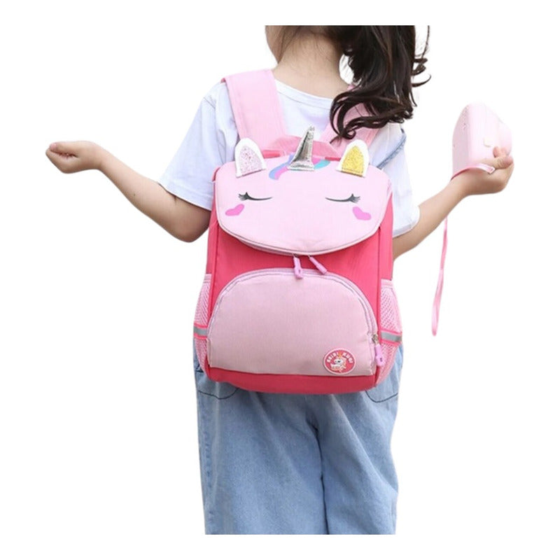 Mochila Infantil Escolar Unicornio/dinosaurio