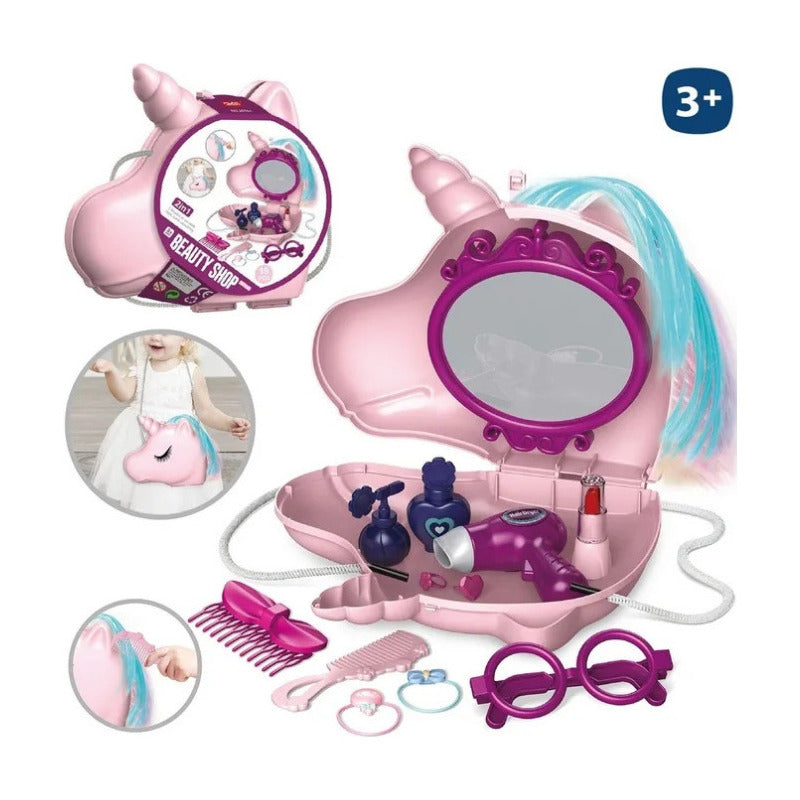Juguete Cartera 2 En 1 Unicornio Heladeria /peluqueria