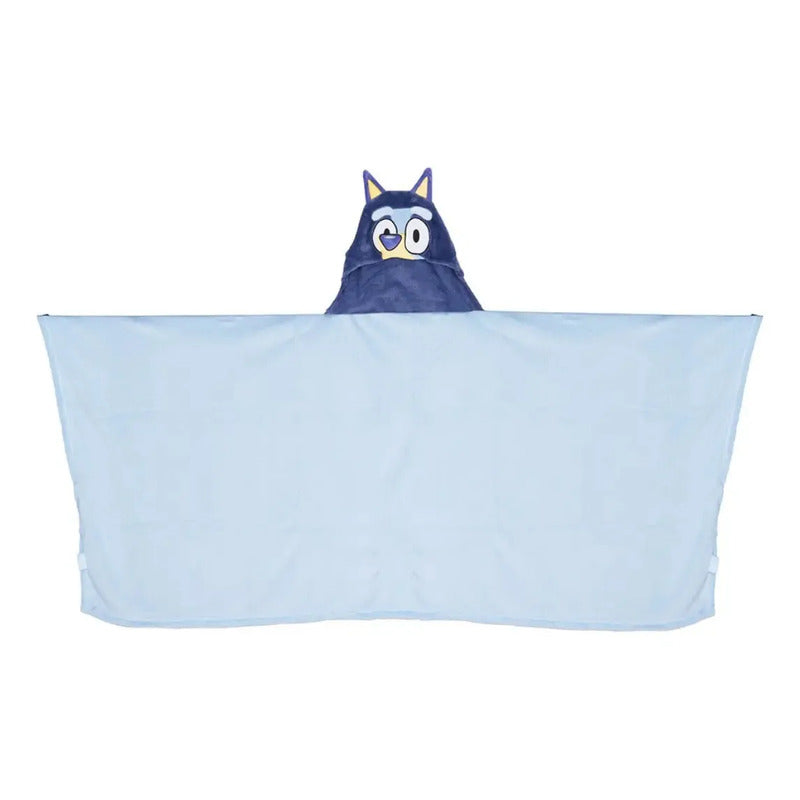 Manta Con Capucha 3d Para Niños Variedad De Diseños Color Celeste Bluey