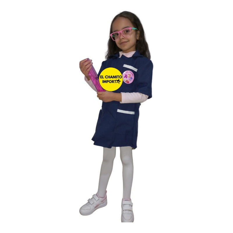 Disfraz De Párvula Delantal + Lentes Para Niños