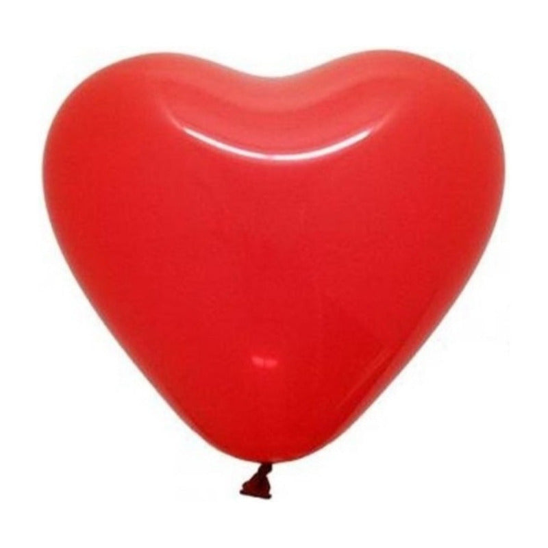 Pack 12 Uds Globos Decorativos De Látex Con Forma De Corazón Rojo Corazón