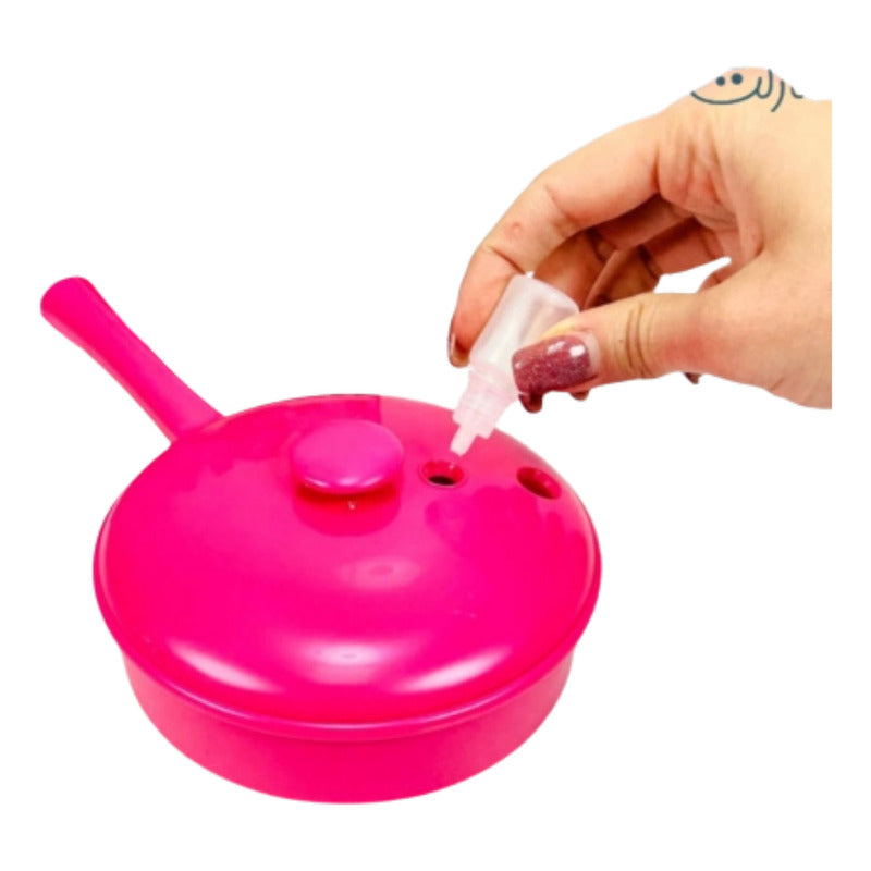 Sarten Con Luz Sonido Y Vapor Juguete De Cocina Para Niñas Fucsia