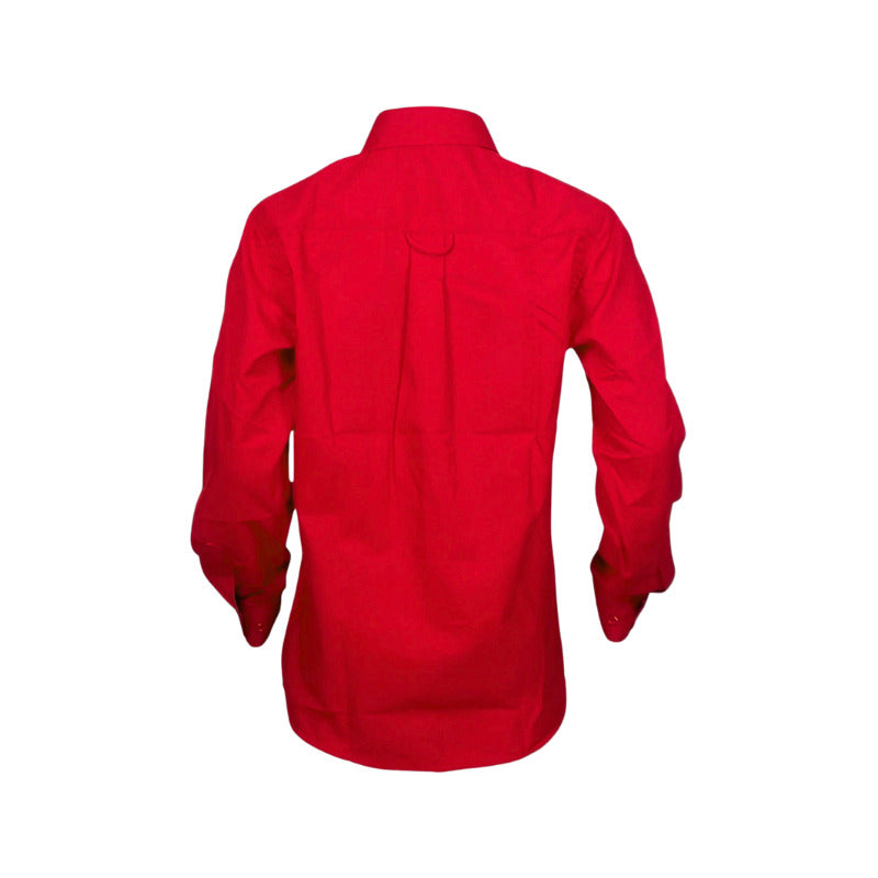 Camisa Para Trajes Tipicos Juvenil Roja Rojo Lisa Xl