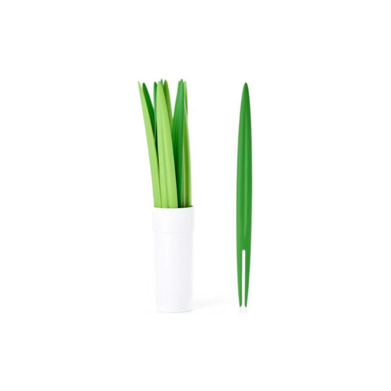 Palillos Mondadientes Reutilizables Cocina Coctel Frutas Hojas Verde
