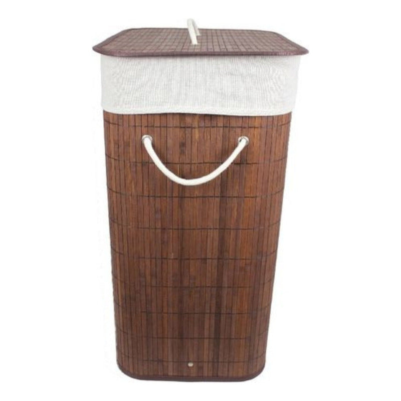 Cesto Ropa Rectangular Bambú