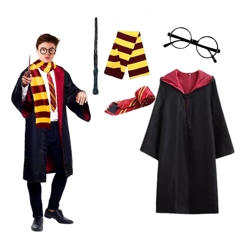 Capa Corbata Bufanda Varita De Harry Potter Disfraz Cosplay Adulto