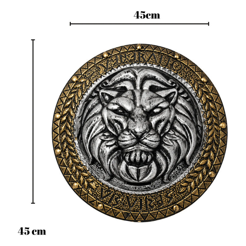 Escudo Leon Medieval Para Cosplay Gris Oscuro Escudo León