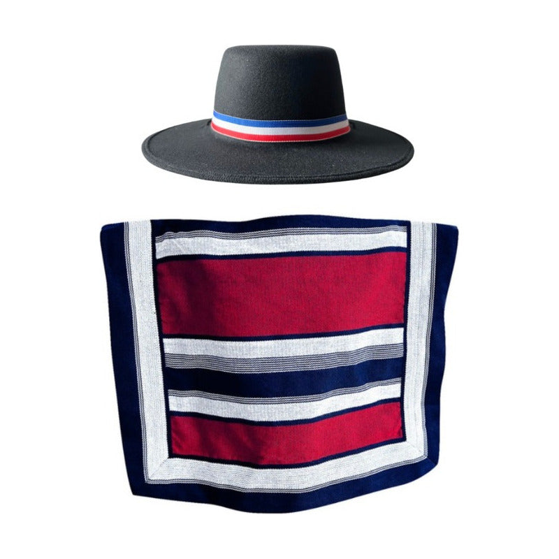 Manta Poncho + Sombrero Huaso Niño