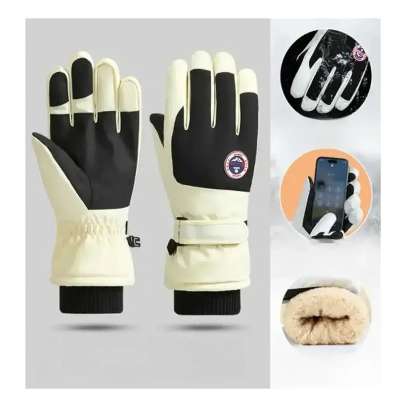 Guantes Térmicos Invierno Ski Nieve Amarillo