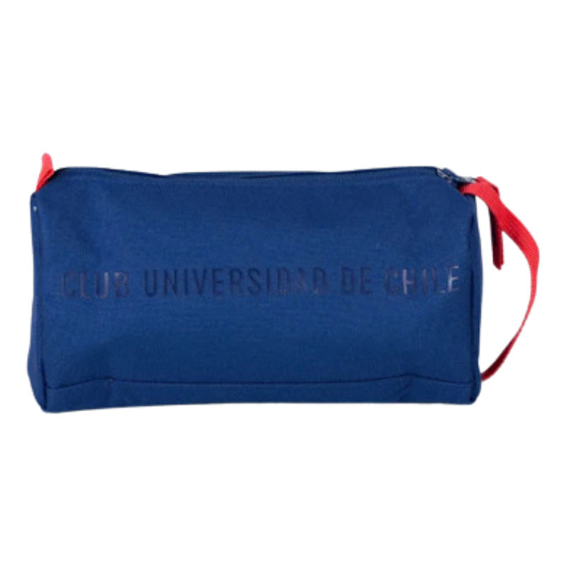 Estuche Escolar Moose De Poliéster Azul Con Doble Cierre Lisa