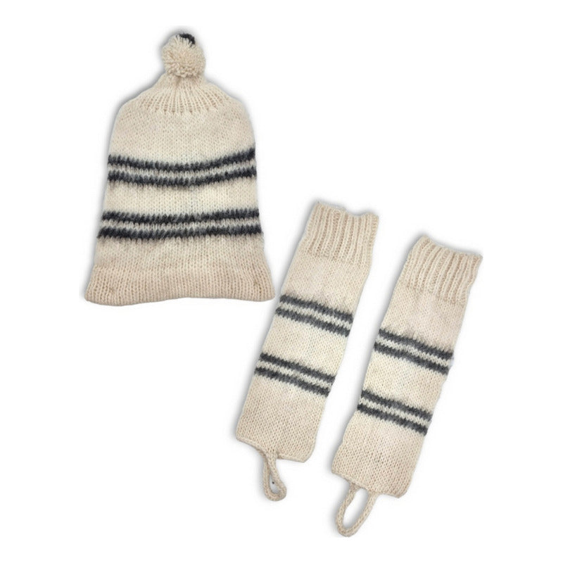 Vestimenta Chilote Juvenil Chaleco Con Gorro Y Polainas