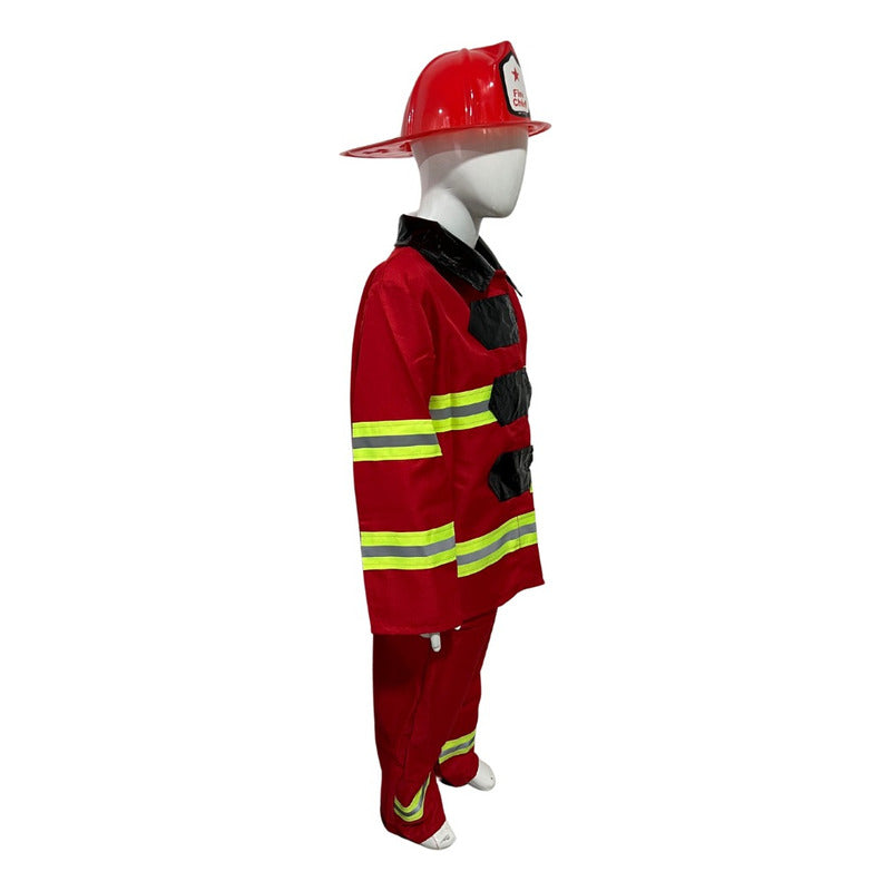 Disfraz De Bombero Para Niño Con Casco