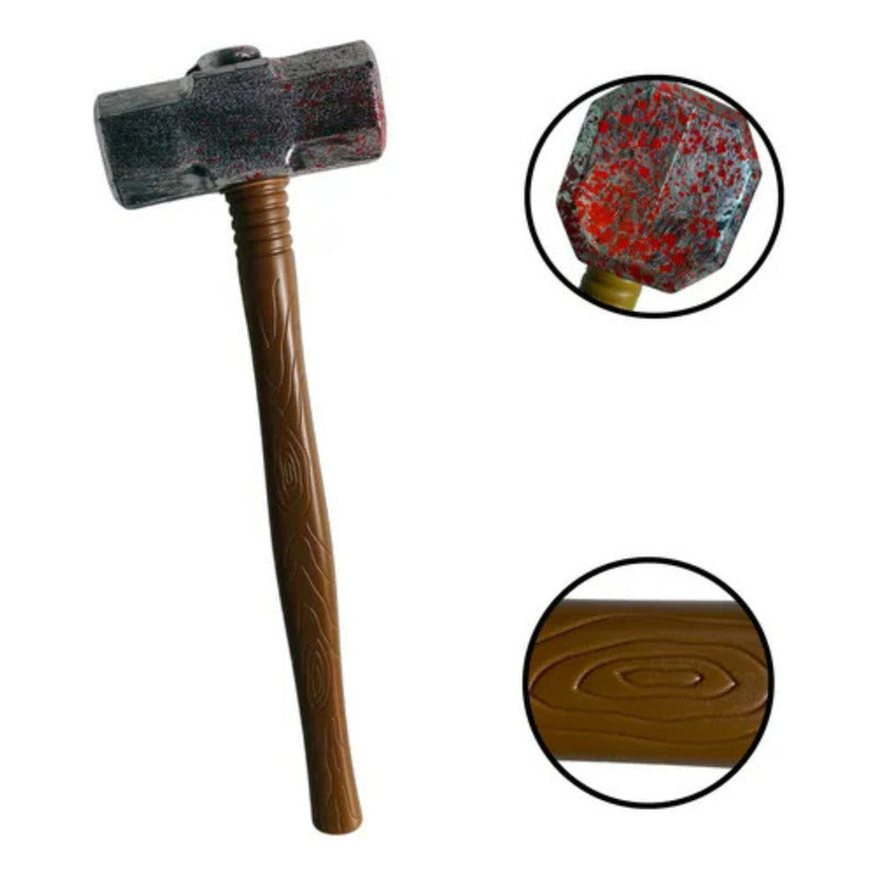 Martillo Mazo Sangriento Accesorio Disfraz Halloween