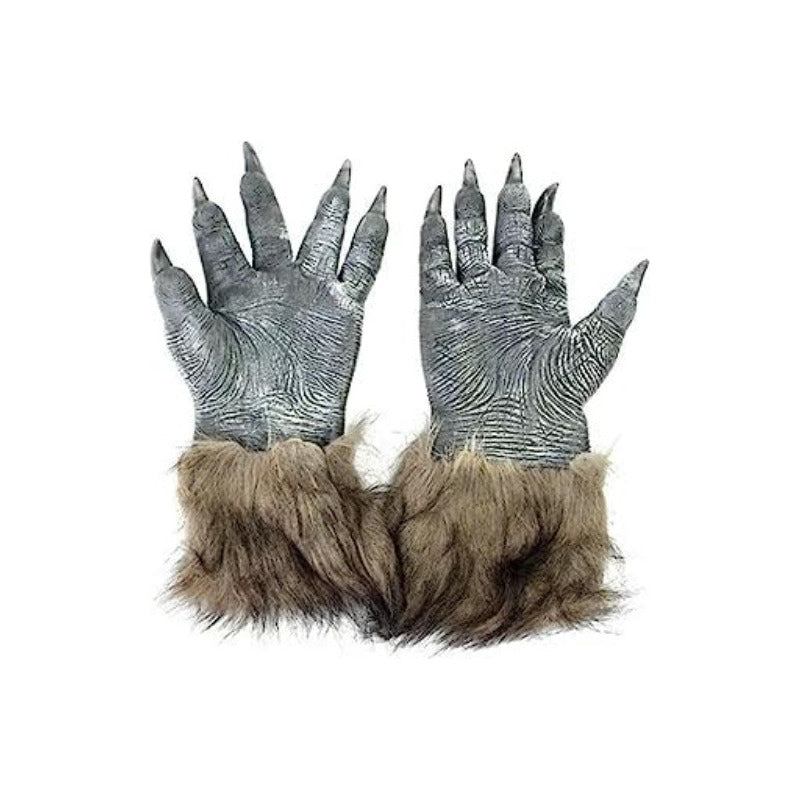 Guantes Garras De Lobo Para Disfraz Gris Oscuro