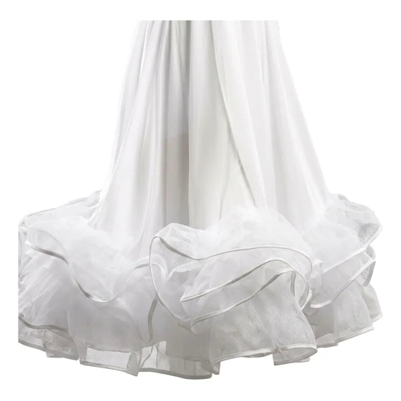 Falso 3 Capas Para Vestido Mujer Cueca Blanco Lisa M
