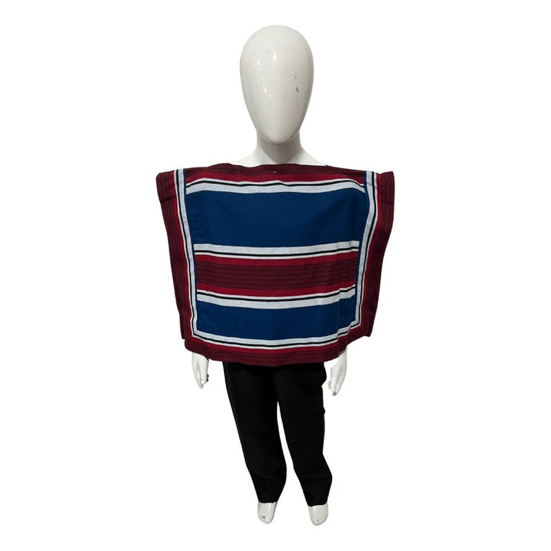 Manta Poncho Niño Huaso Cueca Fiestas Patrias