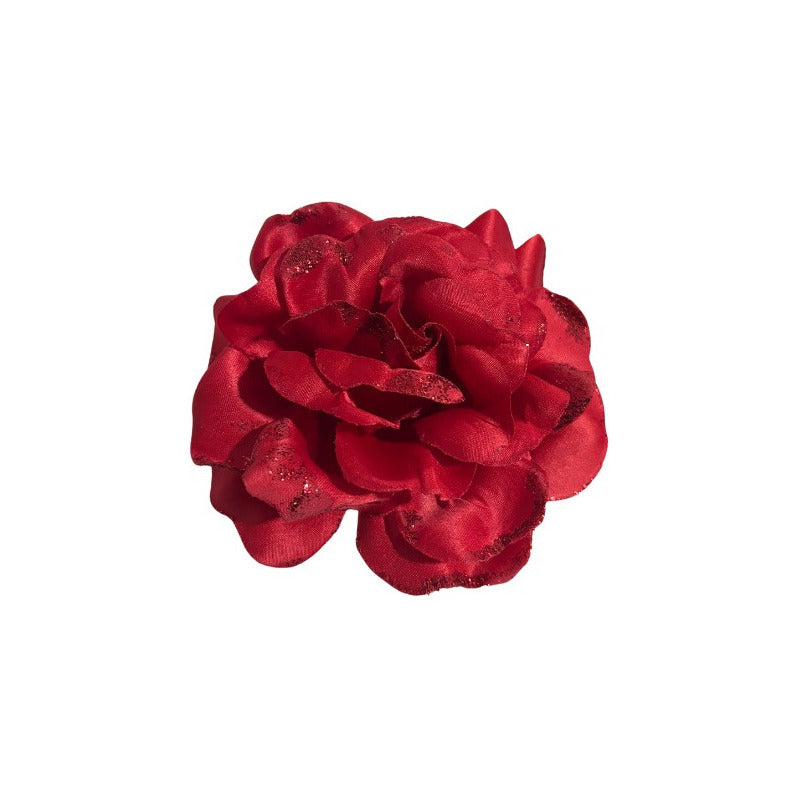 Set X2 Pinches De Flor Rosa Para Peinado Cabello Baile Huasa
