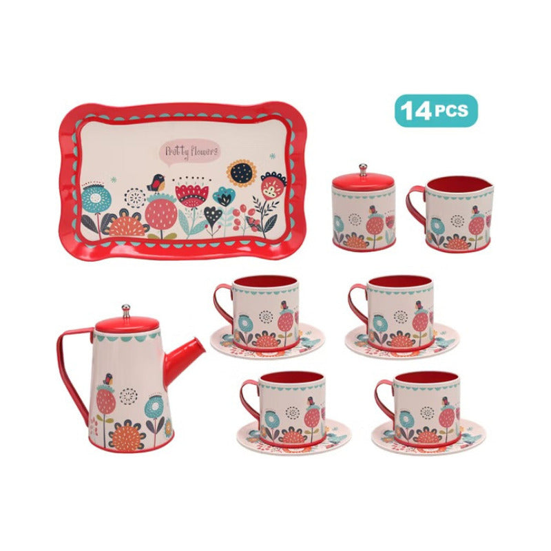 Set Juego Tazas De Té / Cafe Con Tetera Juguete Didáctico