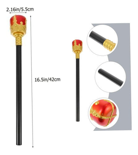 Set De Rey Corona + Cetro Disfraz Cosplay Niños