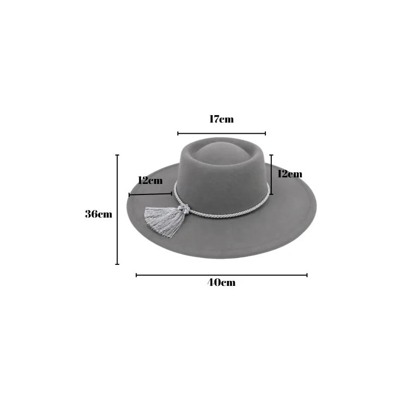 Sombrero Huaso Elegante Fiestas Patrias Adulto Café 58cm Lisa