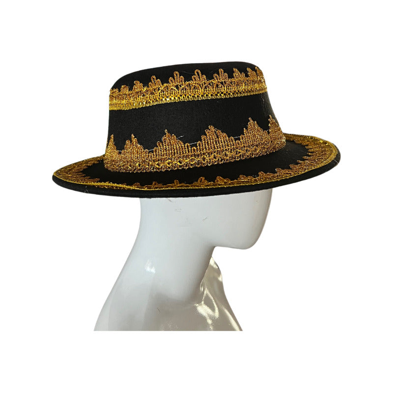 Sombrero Para Baile Caporal Niños Negro