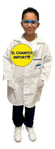 Disfraz De Doctor Delantal + Lentes Para Niños