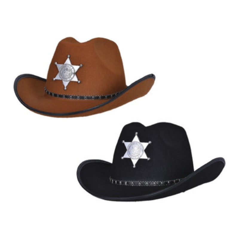 Sombrero De Sheriff Cowboy Vaquero Accesorio Disfraz