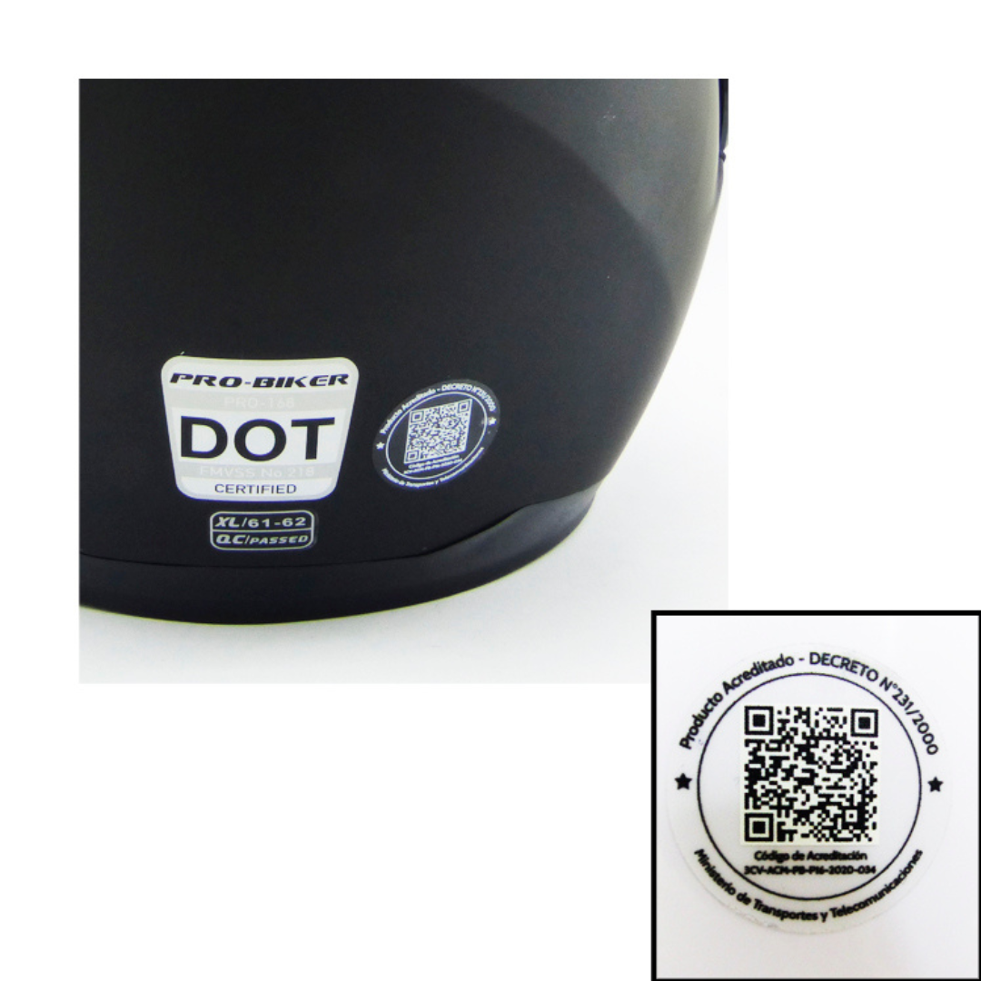 Casco Moto Abatible Lentes Probiker Certifi.dot