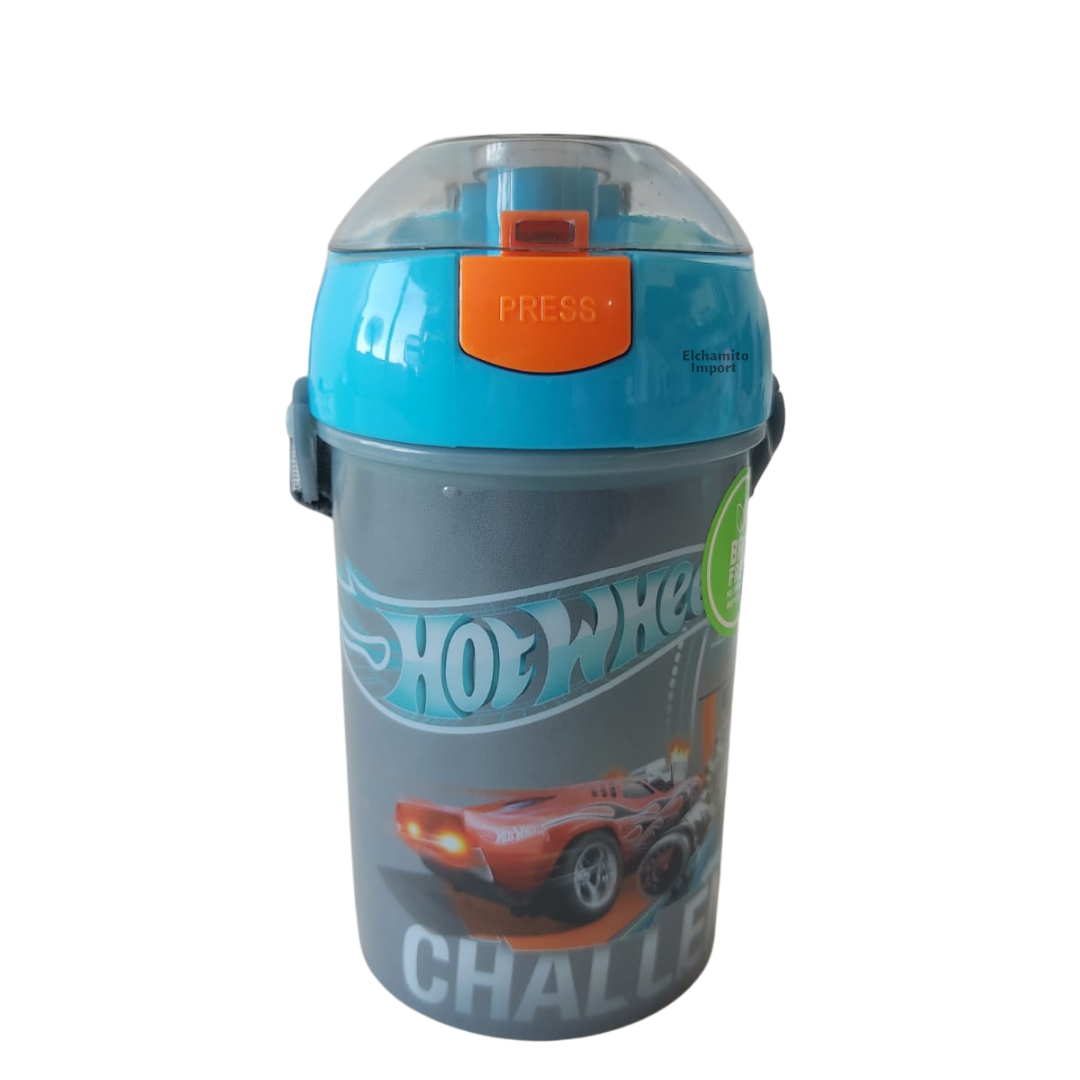 Vaso Niño Marvel Kawaii Con Boton Y Correa