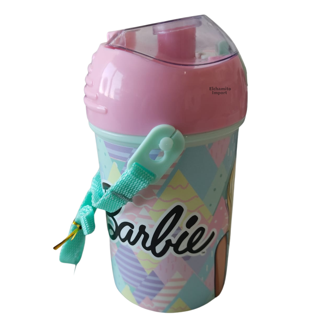 Vaso Niño Marvel Kawaii Con Boton Y Correa