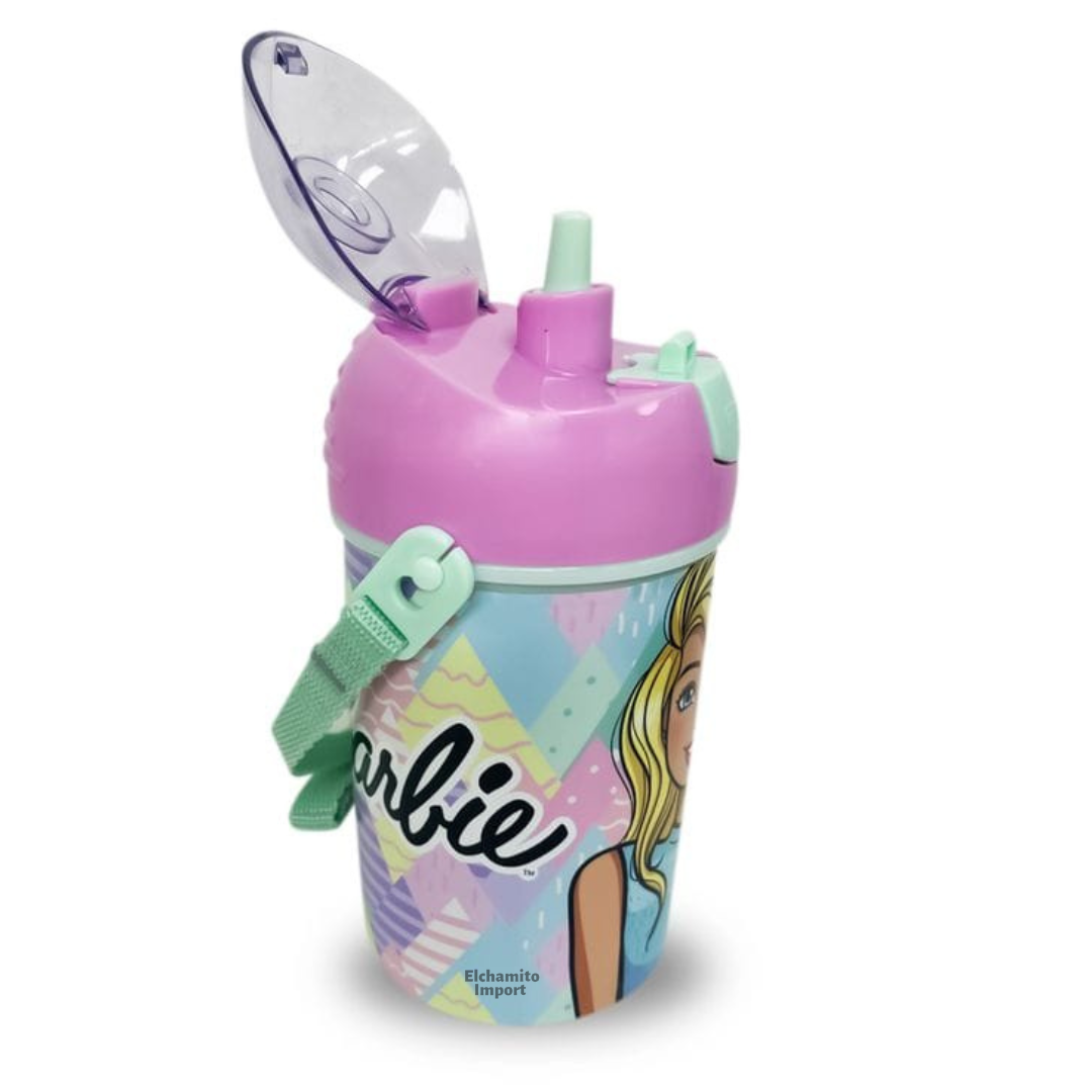 Vaso Niño Marvel Kawaii Con Boton Y Correa