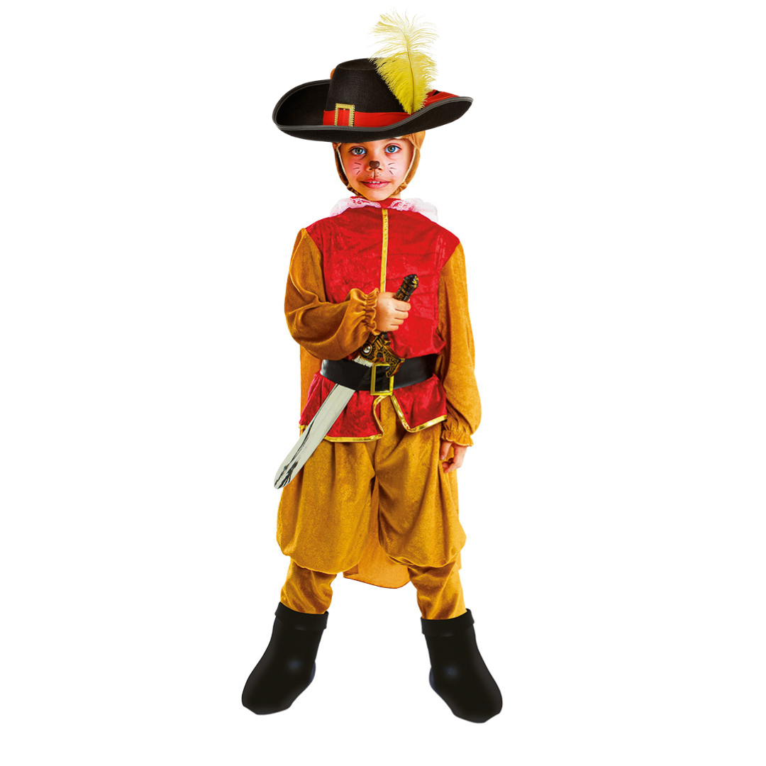 Disfraz Gato Con Botas + Sombrero Personaje Cuento Niño