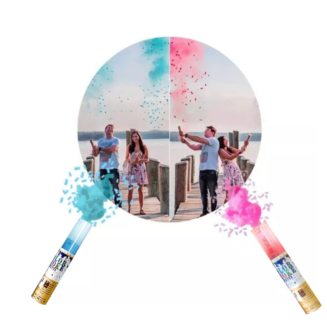 Cañón Lanza Humo Polvos De Colores 30cm