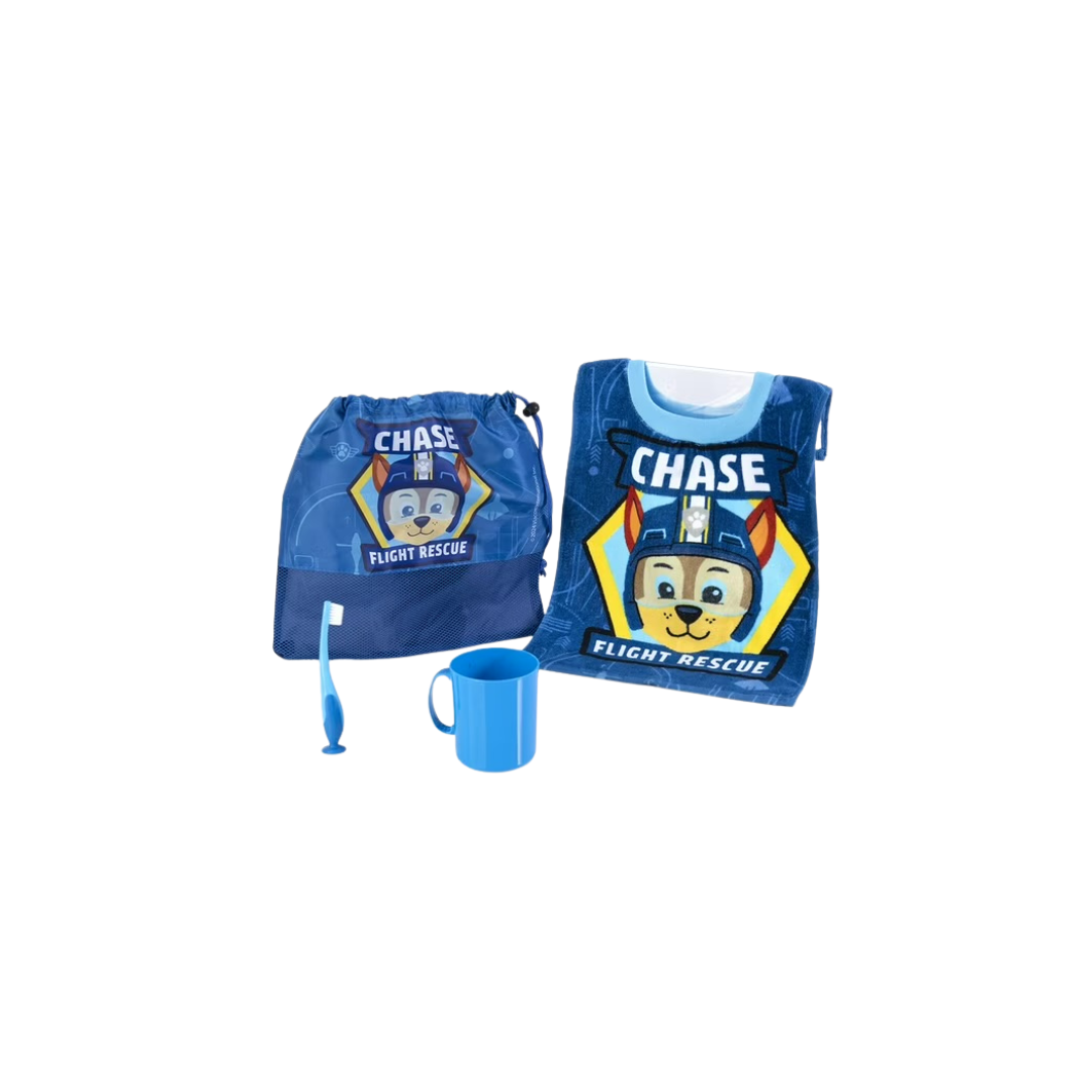 Kit 4 Pzas Párvulo Toalla Vaso Cepillo Y Bolsa Para Niños