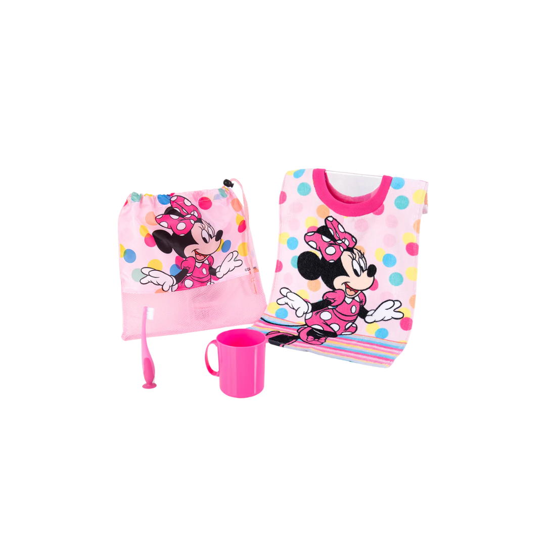 Kit 4 Pzas Párvulo Toalla Vaso Cepillo Y Bolsa Para Niños