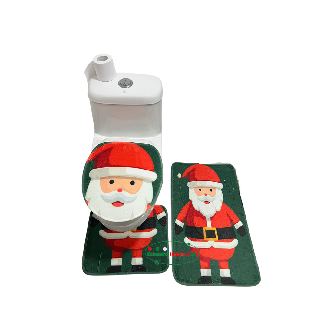 Juego Decorativo Baño Navidad
