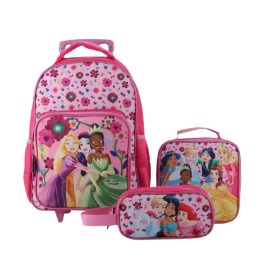 Pack Mochila Trolley + Lonchera + Estuche