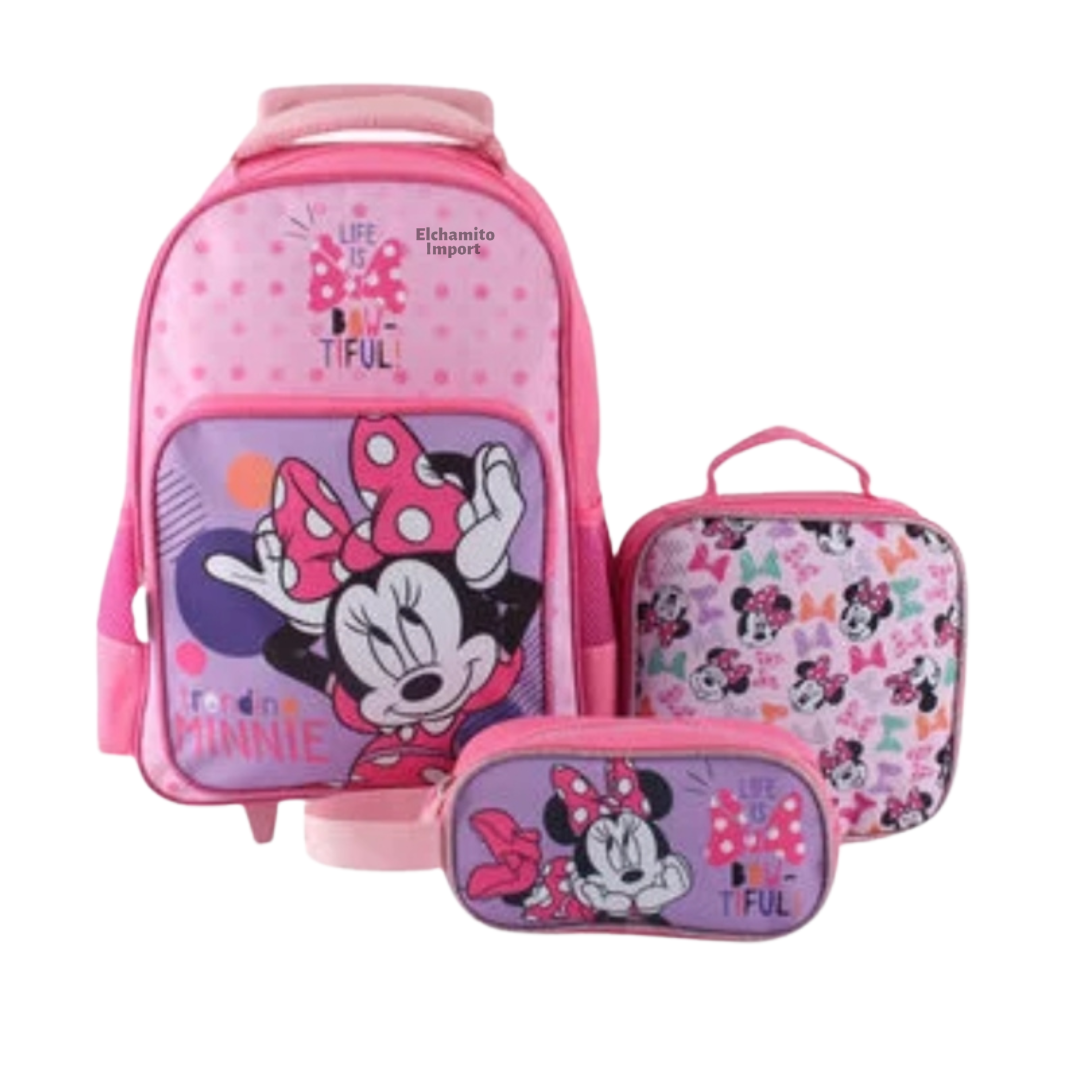 Pack Mochila Trolley + Lonchera + Estuche