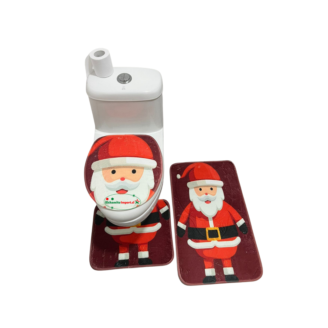 Juego Decorativo Baño Navidad