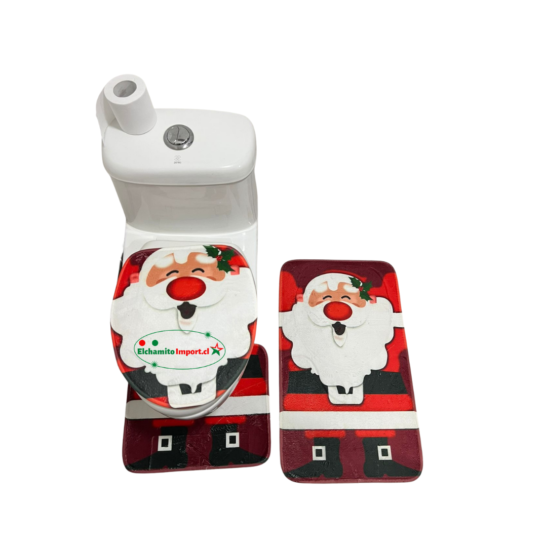 Juego Decorativo Baño Navidad