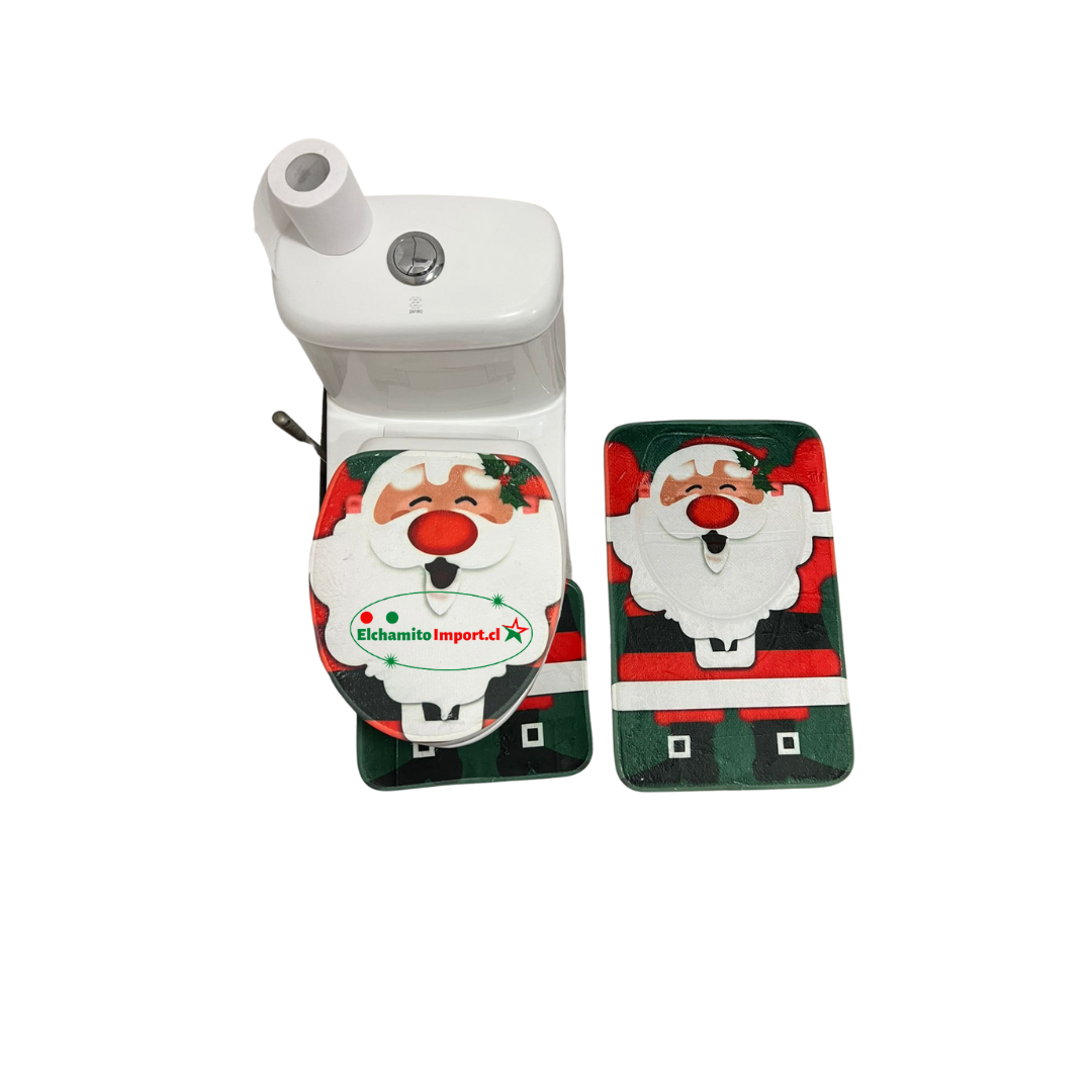 Juego Decorativo Baño Navidad