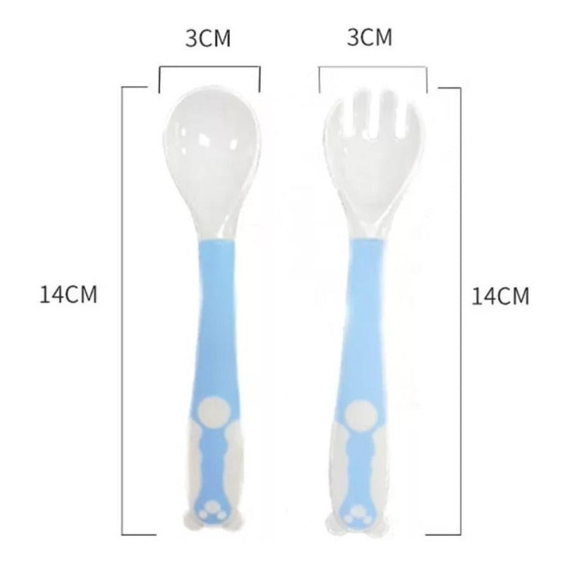 Juego Cuchara Tenedor Flexibles Bebes
