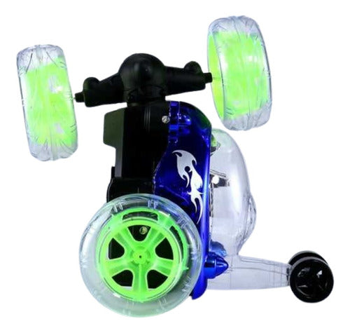 Auto Loco A Control Remoto Luces Sonido 360° Recargable Usb