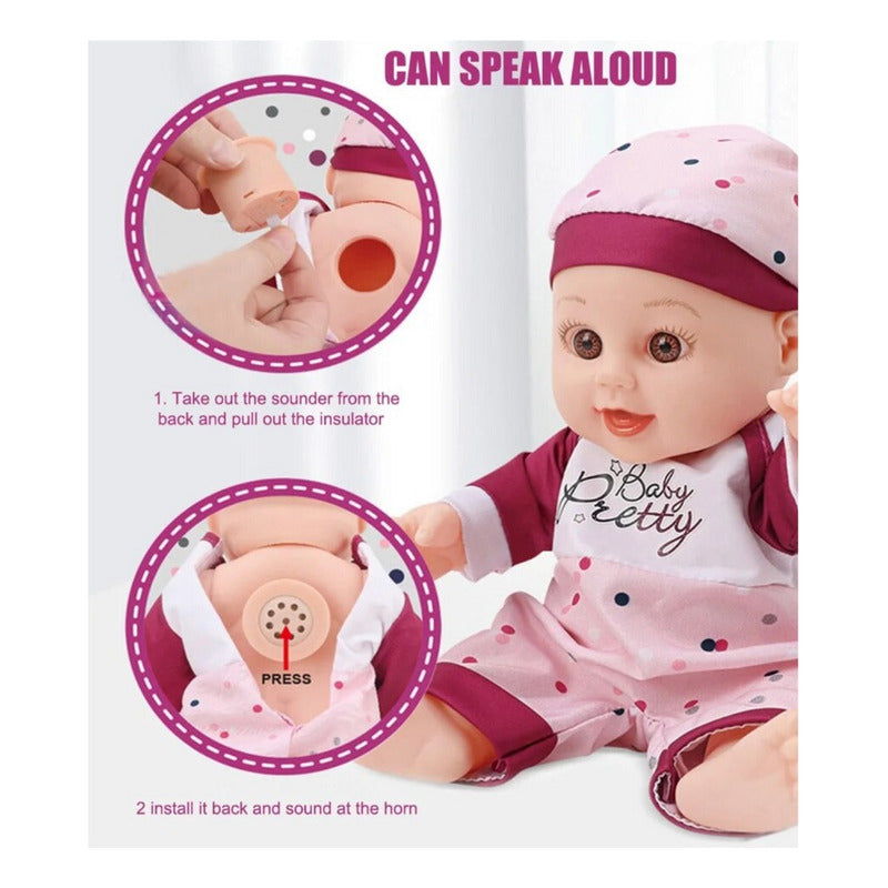 Muñeca Bebe De Juguete Pipi + Accesorios