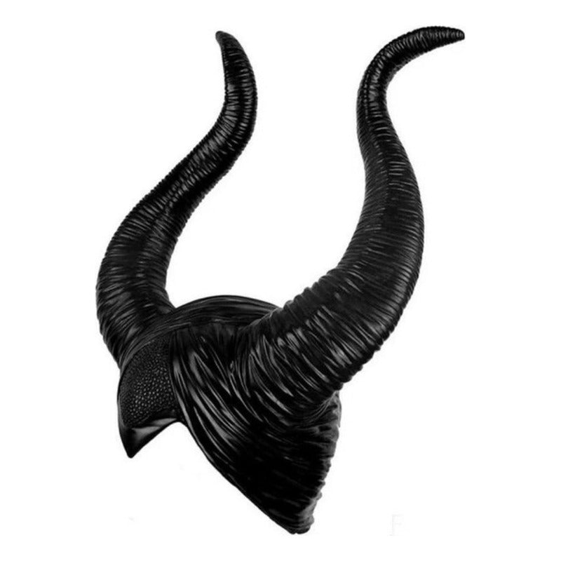 Cuernos / Cachos Gorro Malefica Halloween Latex Negro Standar